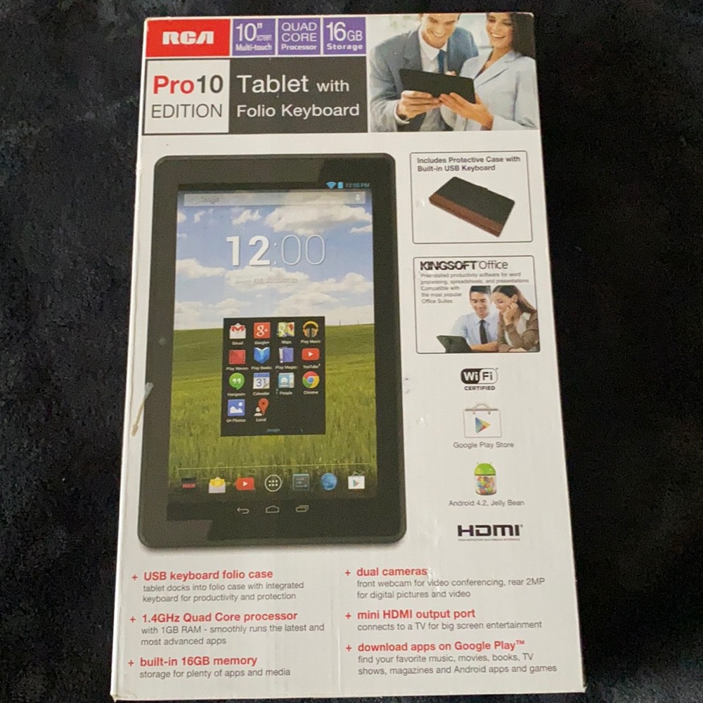 RCA Pro10 Edition Tablet with Folio Keyboard